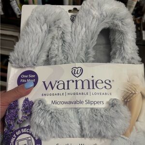 Marshmallow Grey  Warmies Slippers